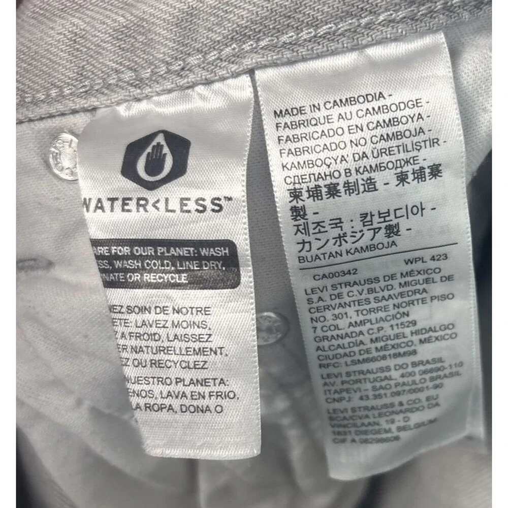 Levis Silvertab Straight Light Gray Jeans Size 29x30 Zipper Fly 5 Pockets